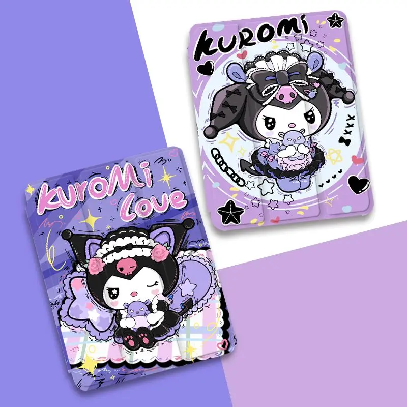 

Kawaii Kuromi Tablet Cases for Huawei MatePad Air 11.5in Tri-fold Case MatePad 11 10.95in Cartoon Protective Case Pro 11in Cover