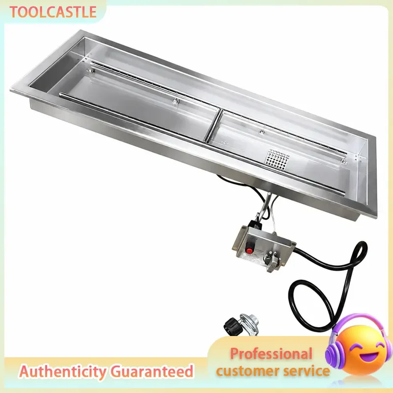 36x12 Inch Stainless Steel Gas Propane Brazier Outdoor Stove Table Heater Fire Plate Accessories System