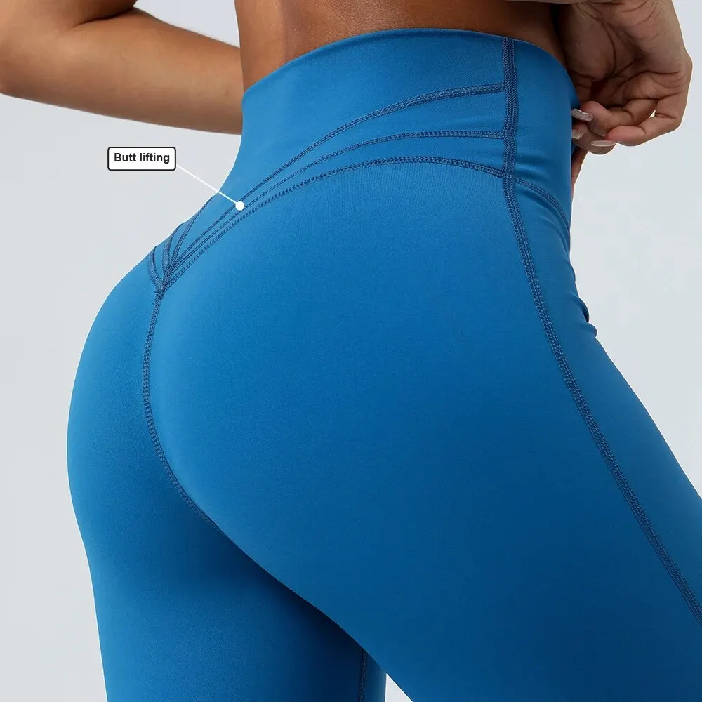 Women Yoga Flare Plants High Waist Hip Lifting Sport Fitness Leggings Outdoor Daily Wide Leg Pants