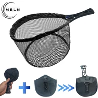 Red de mano para pesca con mosca retráctil y plegable, fácil de transportar, alta durabilidad, adecuada para pesca al aire libre, red de inmersión para pesca