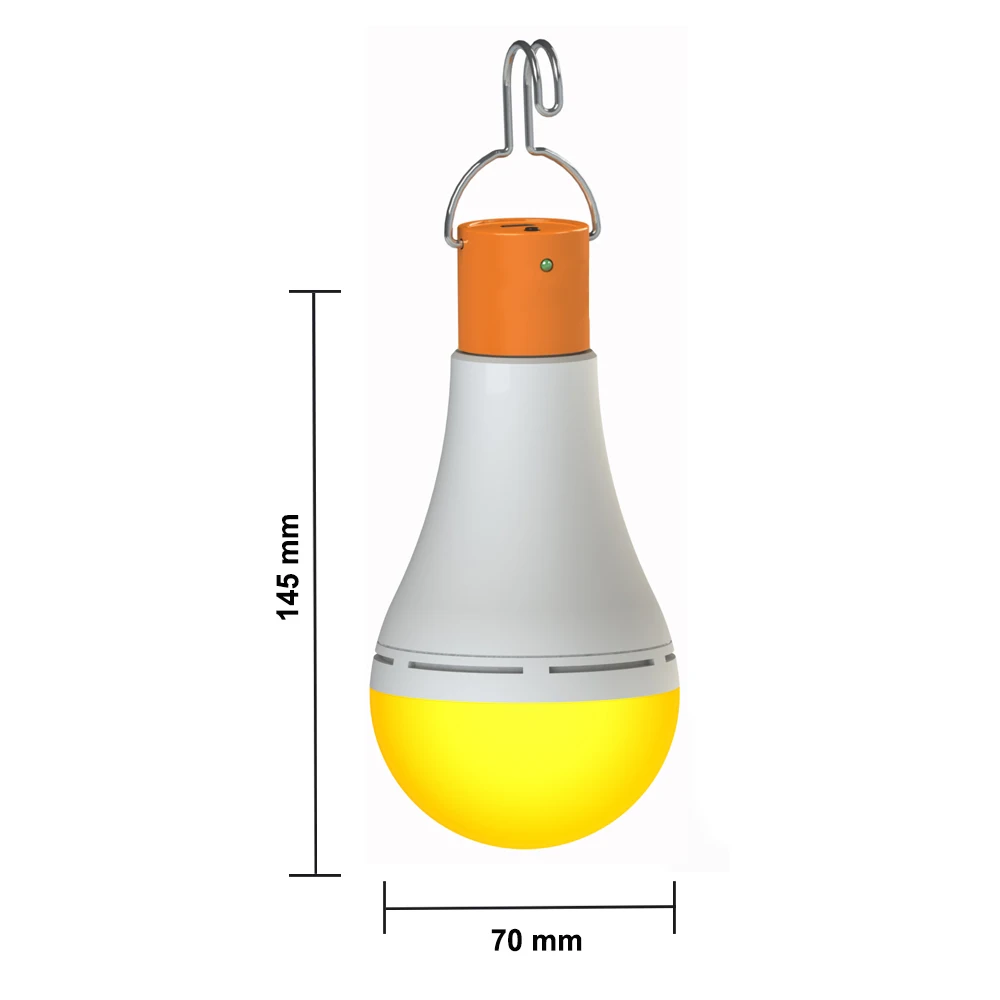 Lampa słoneczna LED Żarówka na zewnątrz Wodoodporna Przenośna Słoneczna Ogród Wiszące Światło Wędkarskie Światła awaryjne