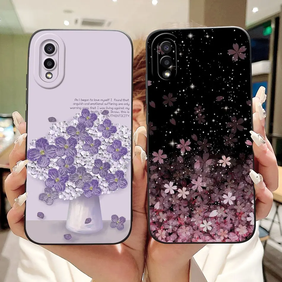 For Samsung Galaxy A02 A02s Phone Case Samsung A02 A02S SM-A025F A022G Elegant Floral Printing Soft Silicone Shockproof Cases