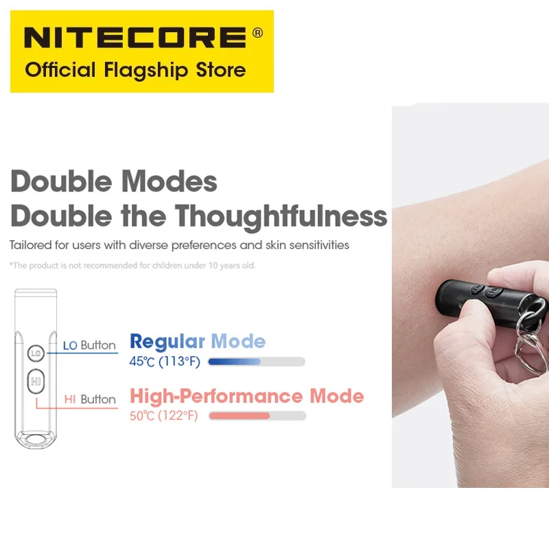 NITECORE guérisseur de morsure 10 soulagement instantané Portable des piqûres de moustique démangeaisons 12g USB-C pour Camping Trekking marche dans le chien maison