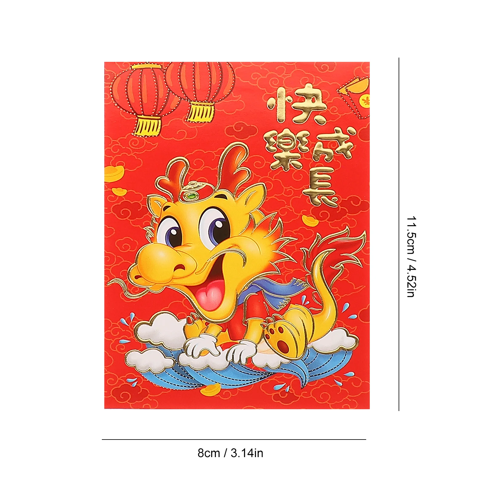 30Pcs Chinese New Year Red Envelopes Bright Creative Dragon Pattern Lucky Money Envelopes 2024 Spring Festival Gift Packets