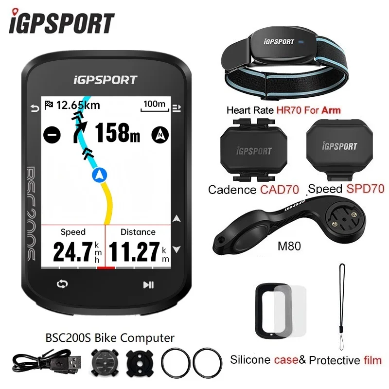 iGPSPORT BSC200S Kleurenscherm GPS Fietscomputer Routen Navigatie Draadloze Fiets Snelheidsmeter Fiets Kilometerteller