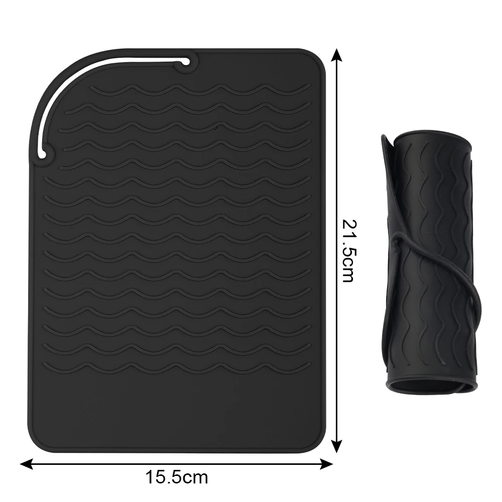 Hittebestendige Stijltang Pad Siliconen Stijltang Mat Zakje Voor Haar Krultang Anti-Slip Ijzeren Pad Haar Styling Tools