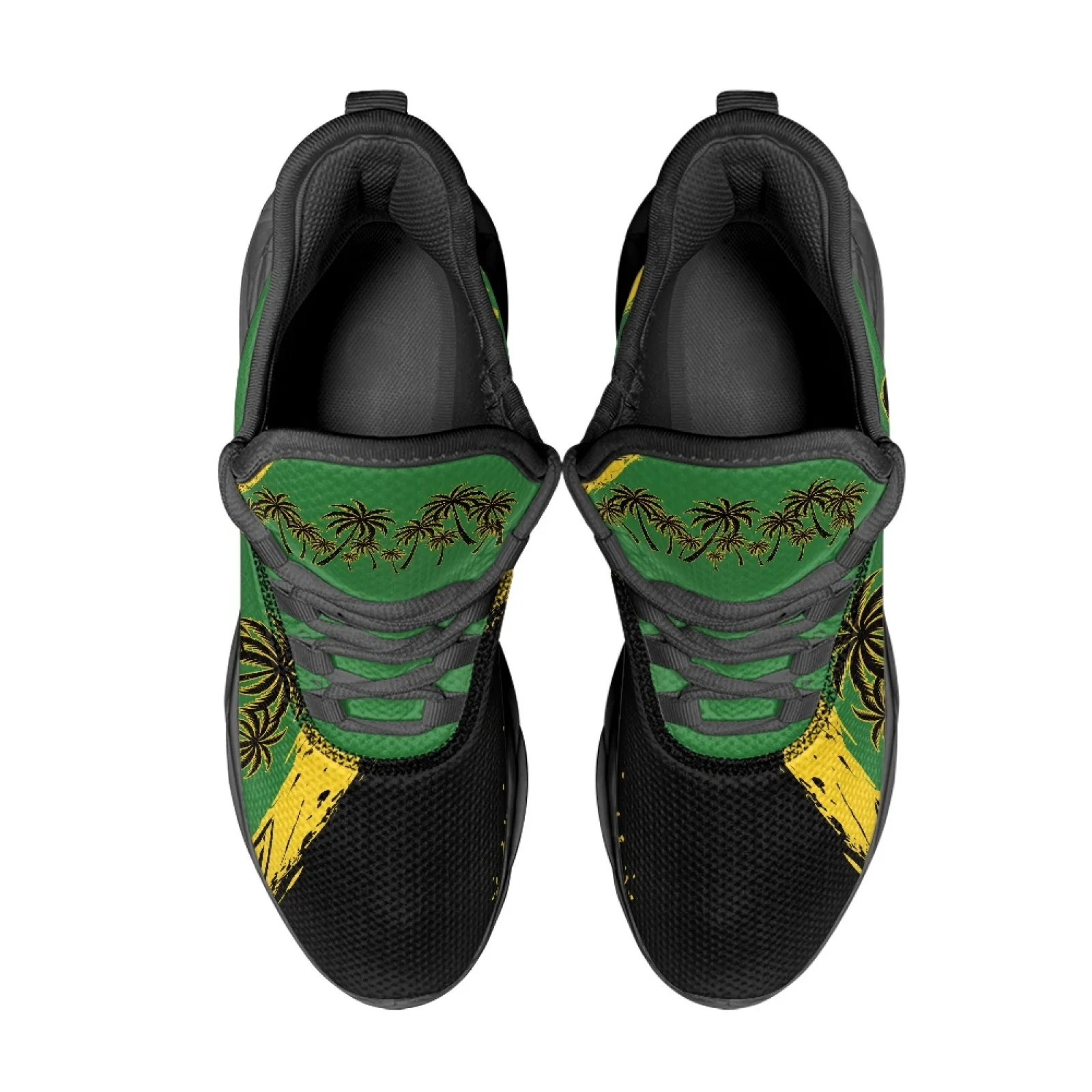 PENSTROLL Palm Tree Tropical Breathable Men's Racing Shoes for Work Mesh & EVA Fashion Sneakers Running Blade Sneakers