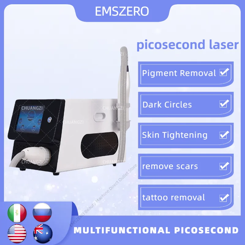 

Pico Laser Tattoo Removal Portable Picosecond 532nm 755nm 1064nm tattoo removal skin whitening remove freckle 110V 220V