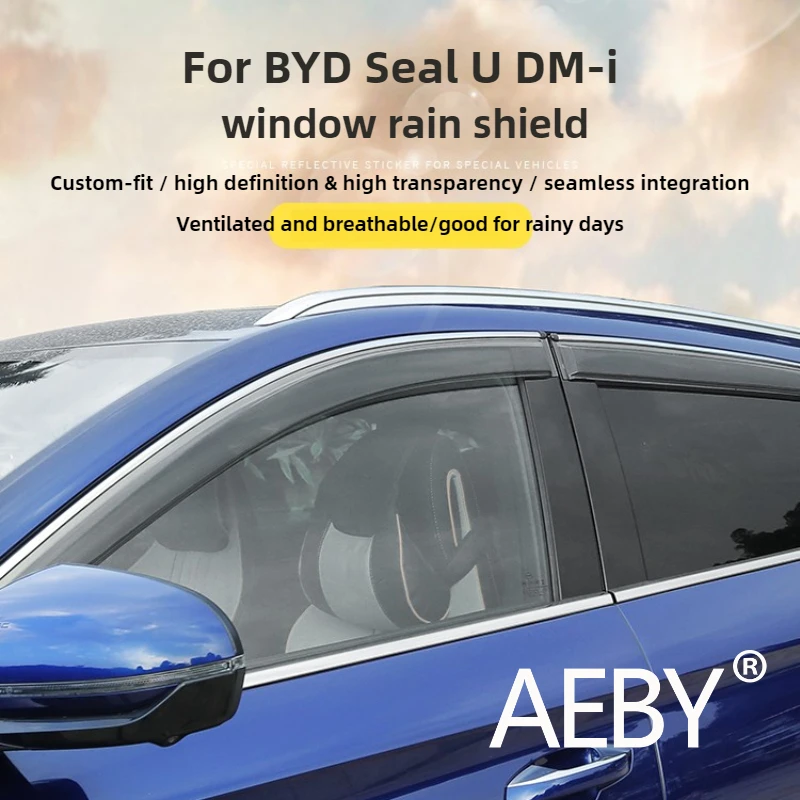 

AEBY For BYD Seal U DM-i 2020-2025 Rain Visor Wind Deflector, Car Window Visor, Easy Installation Auto Exterior Accessories