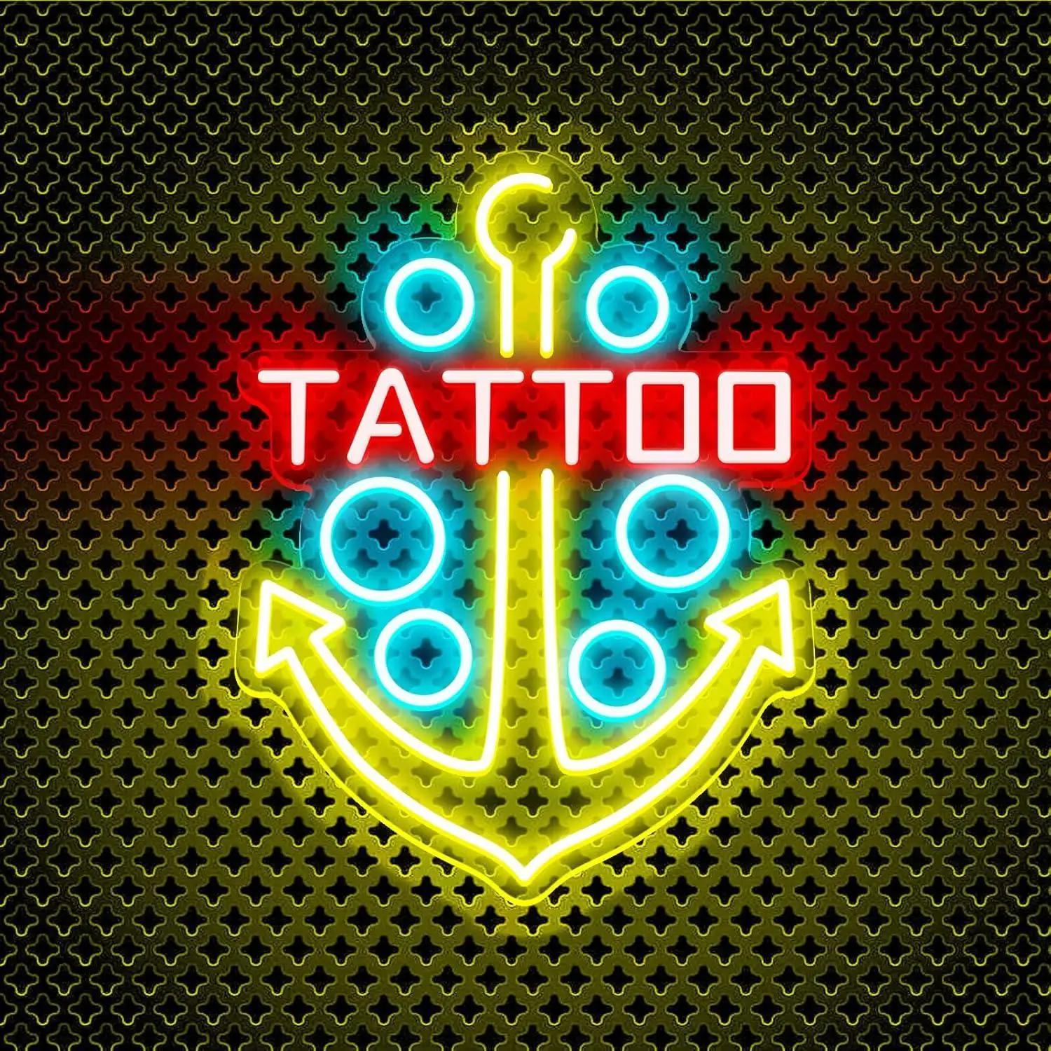 

Tattoo Anchor Neon Sign USB Dimmable LED Light for Tattoo Shop Studio Artists Salon Business Storefront Spaces Wall Art Decor