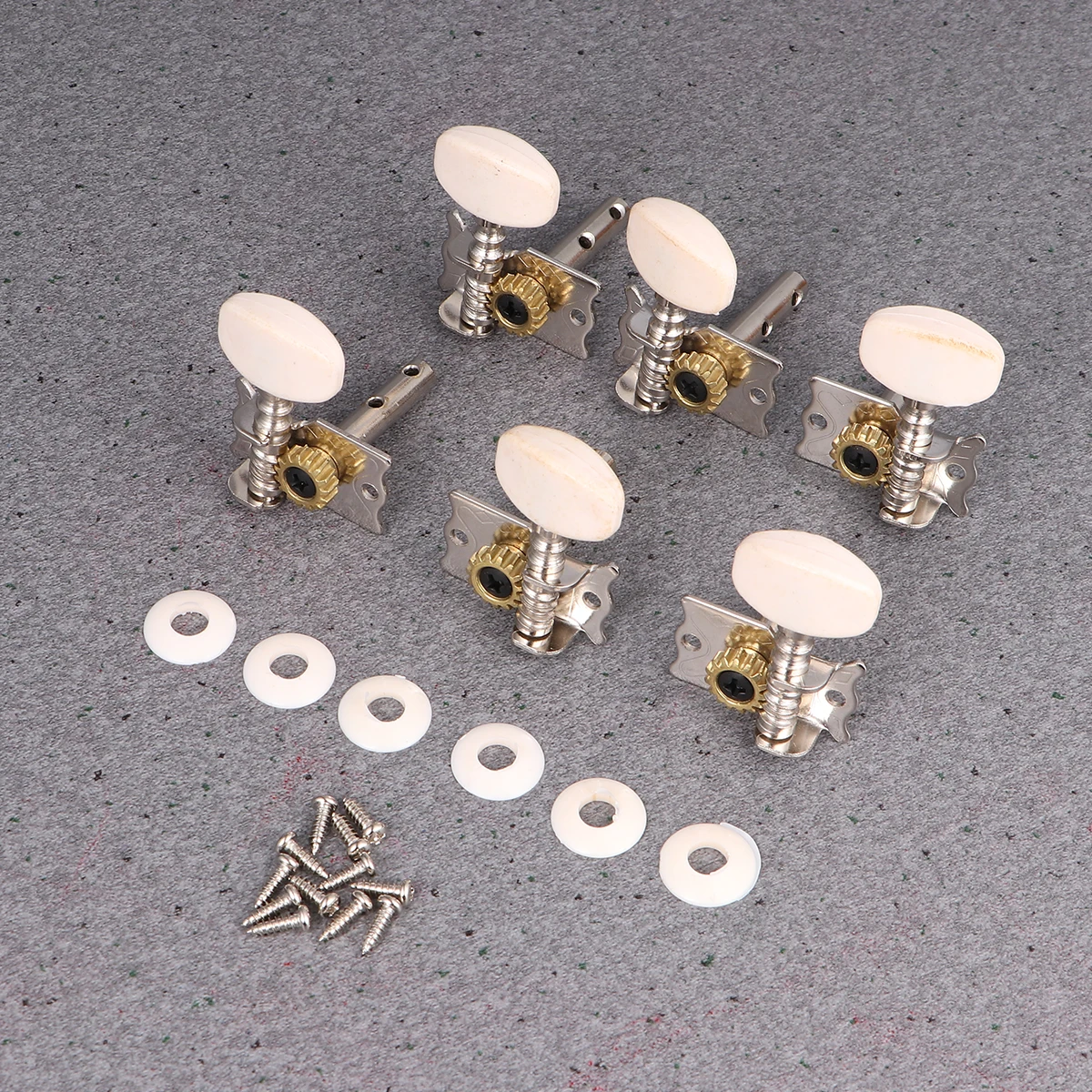 

6PCS Guitar String Reel Knurled Knobs Tuning Machines for Acoustic Guitar Ukulele Wooden Pegs Keys Retro Gear Design Strings Fix
