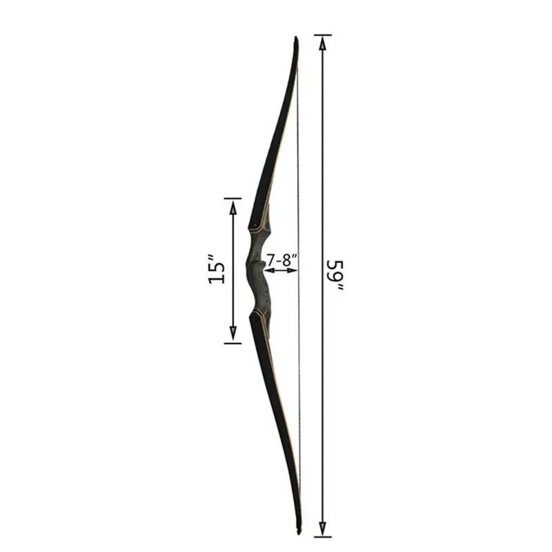 30-60lbs 60 zoll Bogenschießen Recurve Bogen Longbow Takedown Bogen Laminat Bogen Gliedmaßen Links/Rechts Hand Jagd Schießen Zubehör