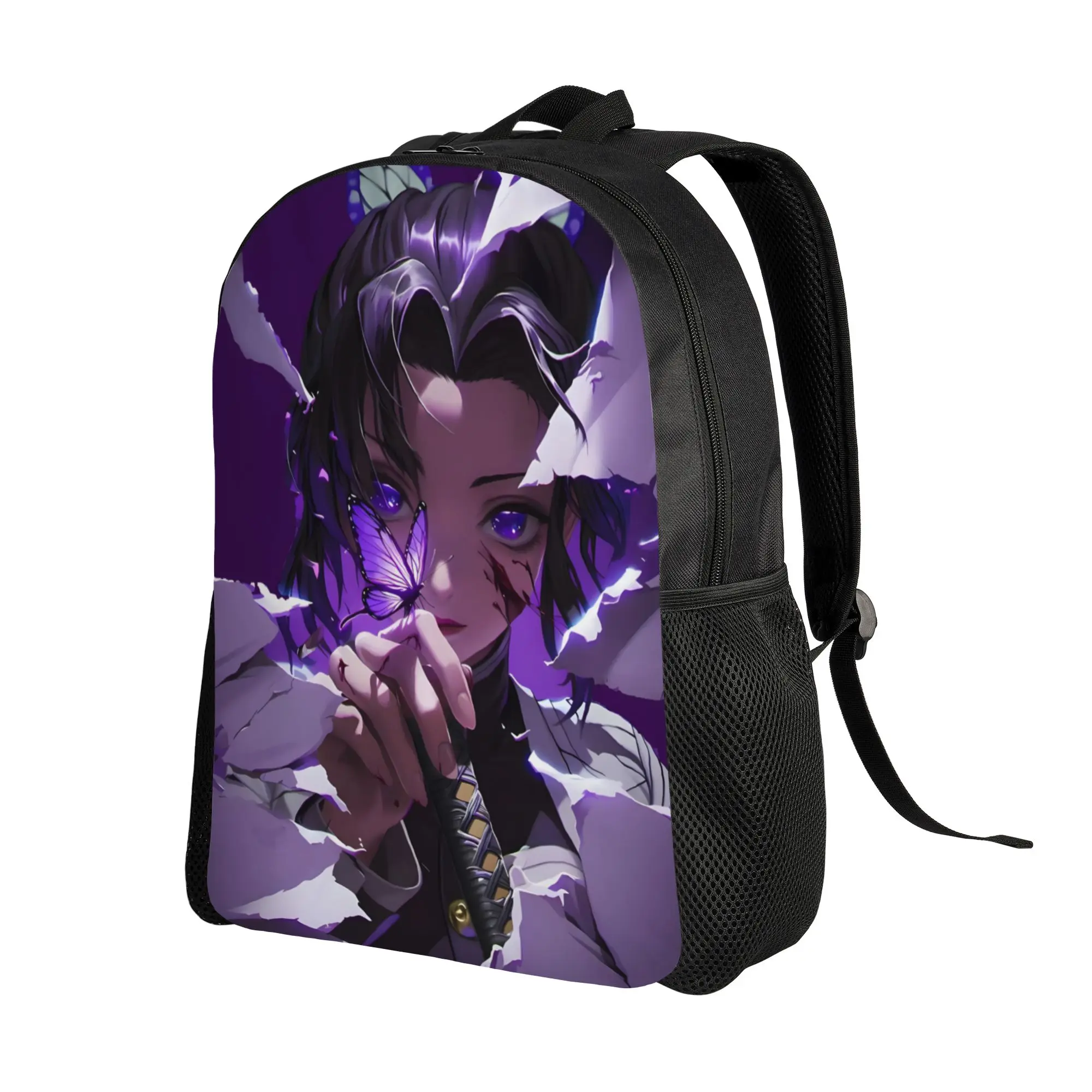 1Piece Demon Slayer Backpack Purple Butterfly  Backpack New Semester Begins