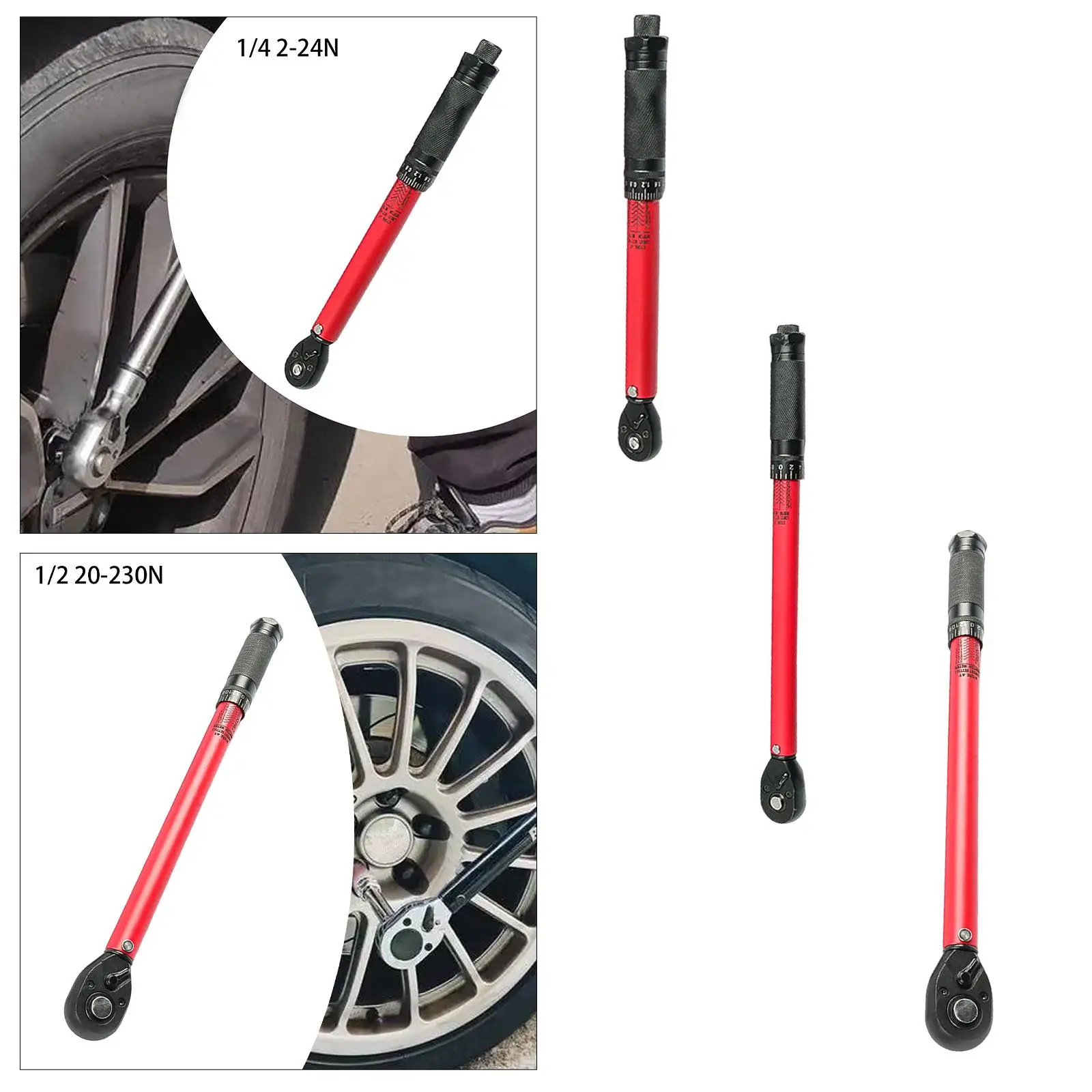 Drive Click Torque Wrench Professional Ergonomic Handle Ratchet Spanner for Motorcycle Auto Repairing Household Bike Repair