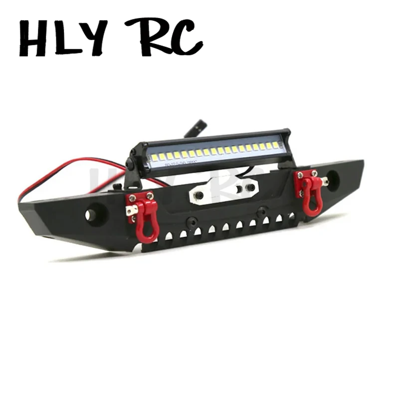 

Metal Front Bumper With LED Light Front Defender for TRX-4 TRX4 Axial SCX10 90046 90047 1/10 RC Crawler Car Upgrade Accessories