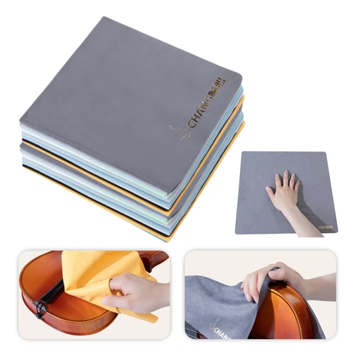 Imagen 2 del producto Paño de limpieza suave Universal, paño de pulido para violín, guitarra, Piano, paños de limpieza de polvo, accesorios para oboe, 345mm x 350mm, 1/5 Uds.