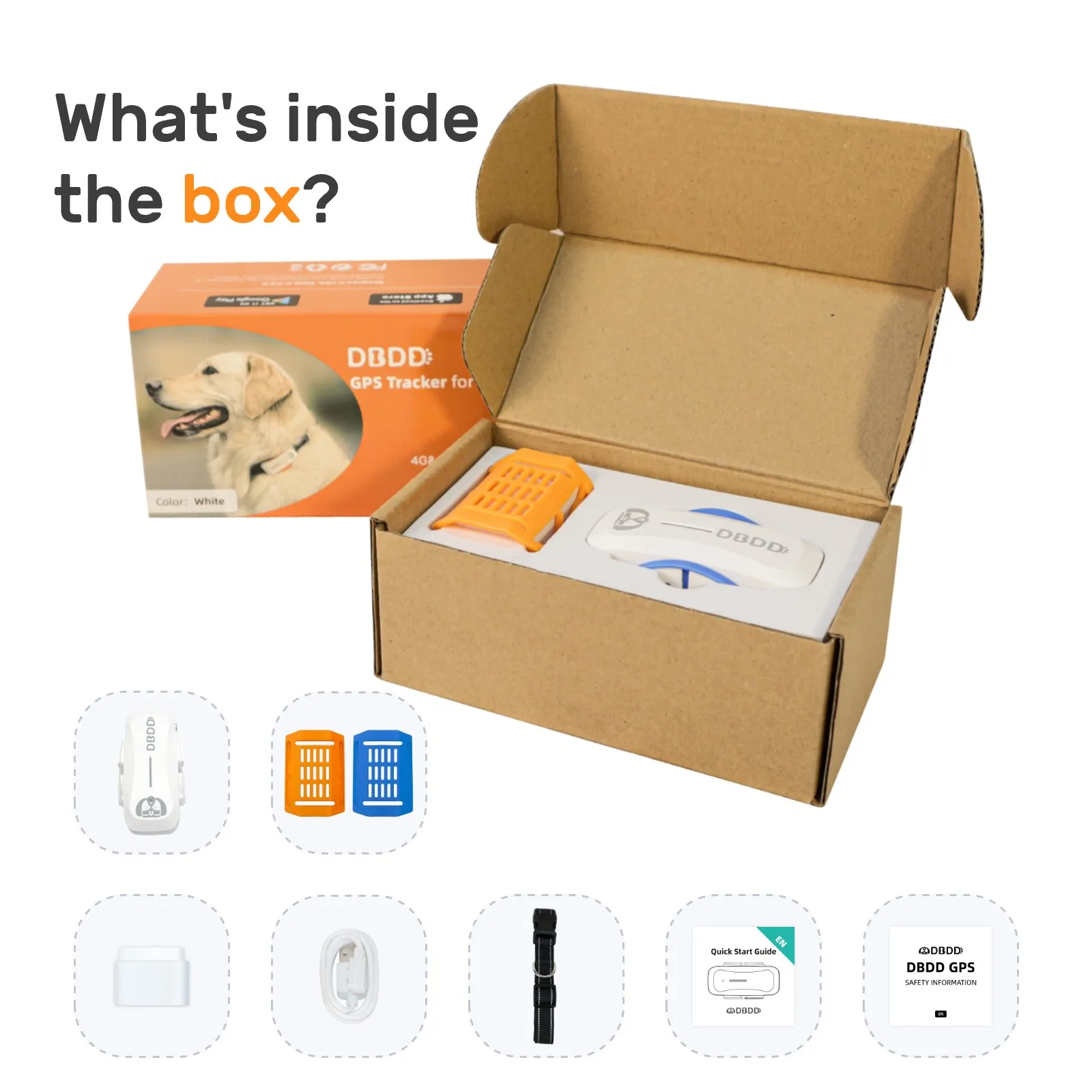 GPS Tracker for Dogs Waterproof Pet Location Smart Activity Tracker Real-time Tracking fit for Any Collar Android iOS Universal 6