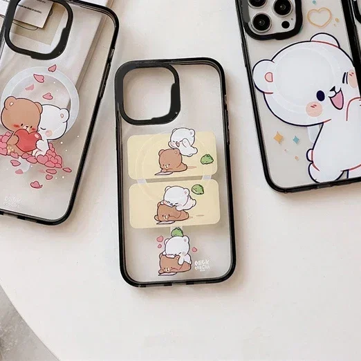 Cartoon Bear MagSafe Phone Case Cover for IPhone 11 12 13 14 15 Pro Max Case for IPhone 15 Pro Max