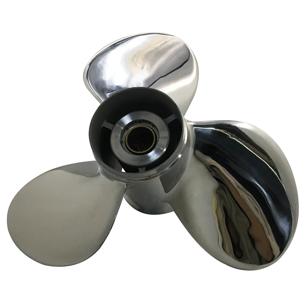 Boat Propeller 11 1/8x14 for Yamaha 40HP-55HP 3 Blades Stainless Steel Prop SS 13 Tooth RH 11.125x14