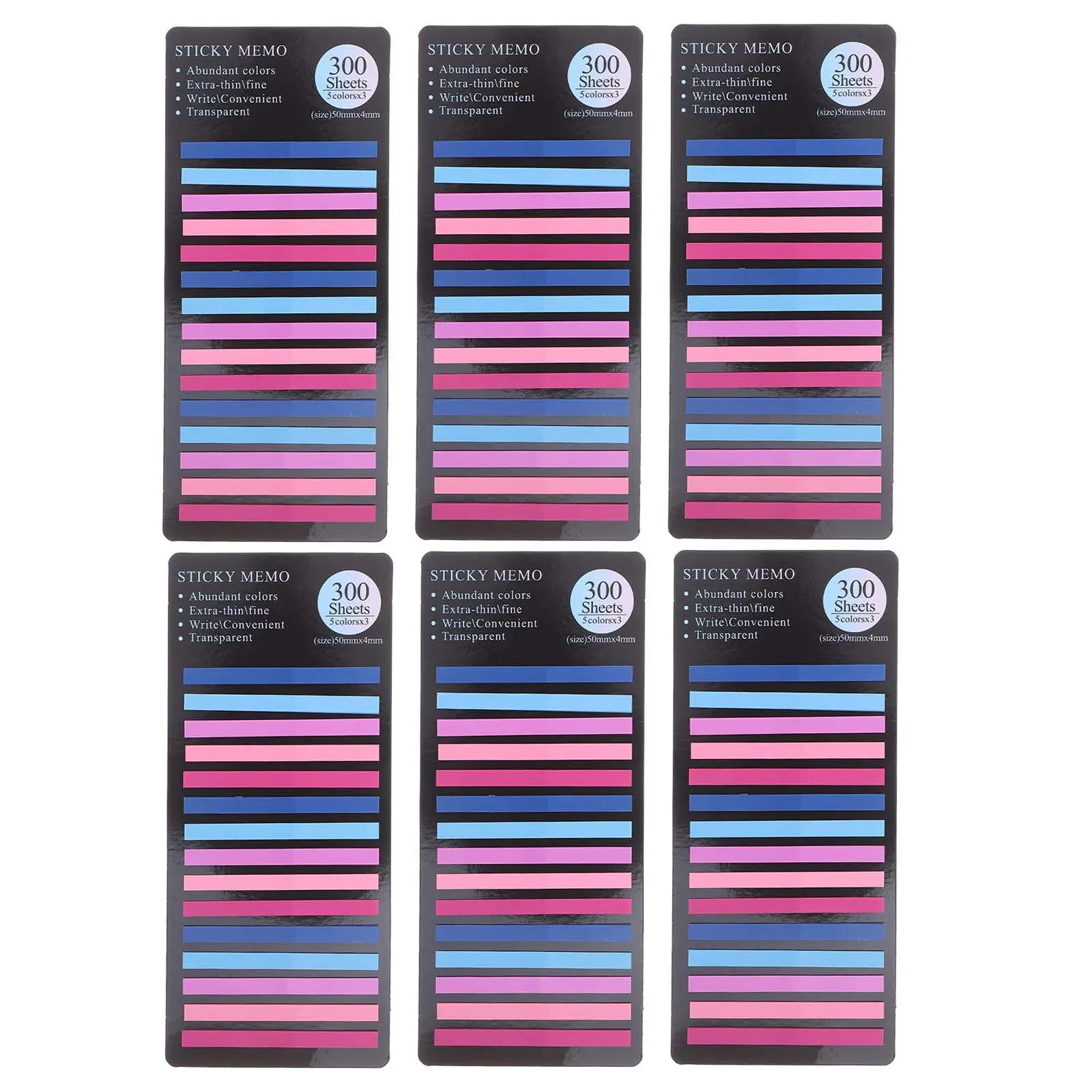 

1800 шт. Длинные прозрачные индексные закладки-полоски из ПЭТ для журналов, тетрадей, учебников, для аннотаций и выделения текста