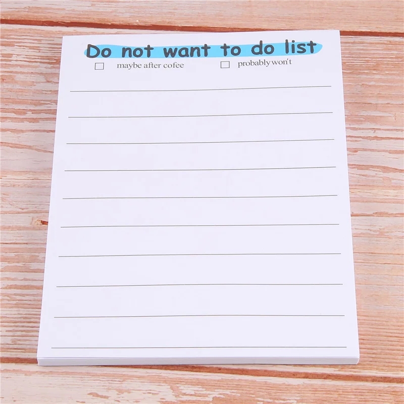 Funny Sticky Note, To Do List Notepad Funny Stationery, Office Supplies, Notebook Labels, Desk Sticky Note 50 Pages
