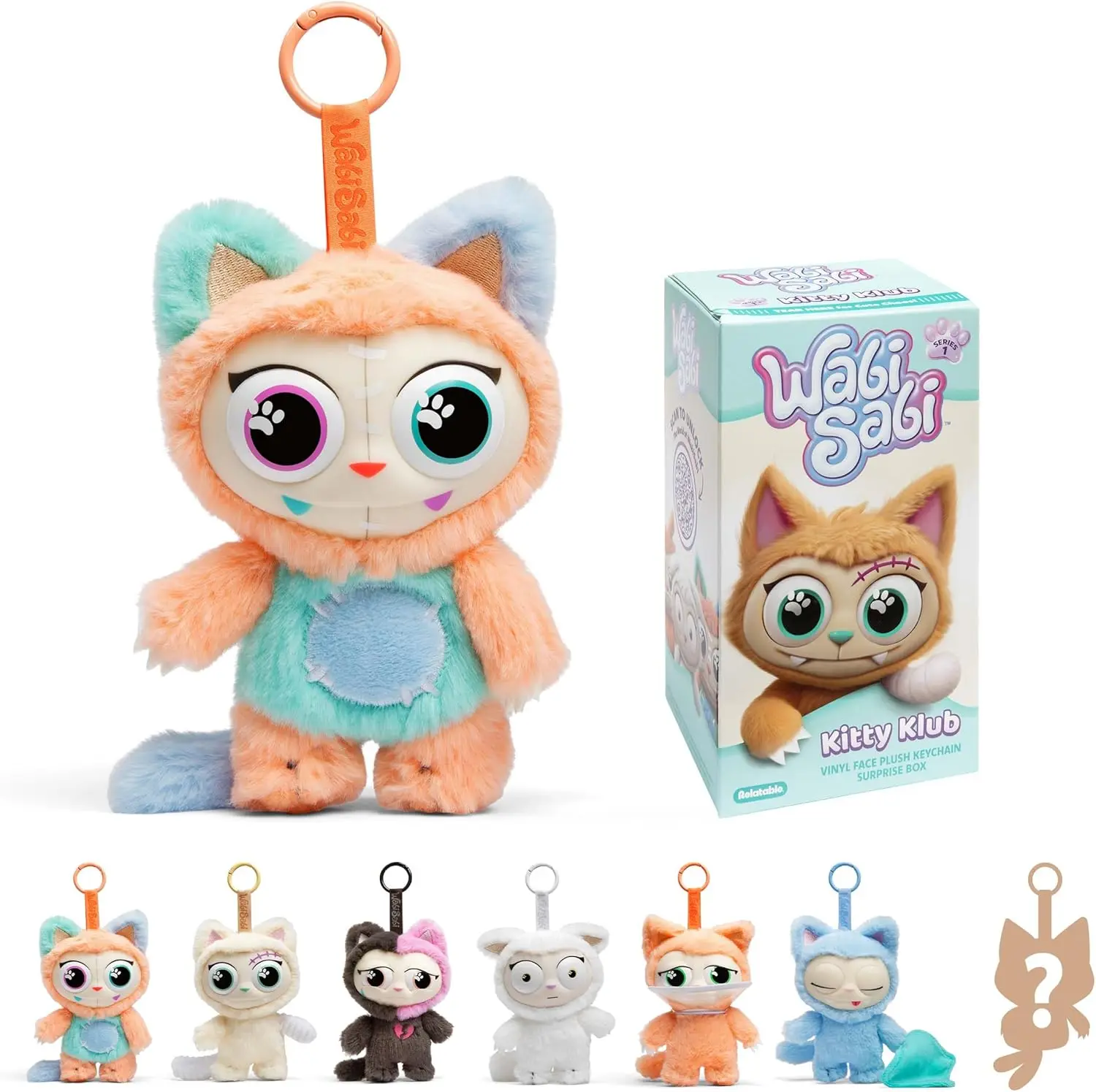 

Mystery Kitty Keychain Plush - Collectible Blind Box Figures for Kids, Teens & Collectors
