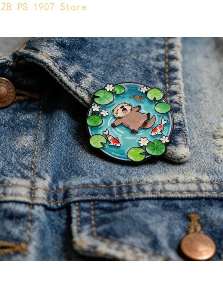 Pond Brooch Alloy Leple Pin Featuring Strong Pin For Reliable Attachment Corsage 55KA