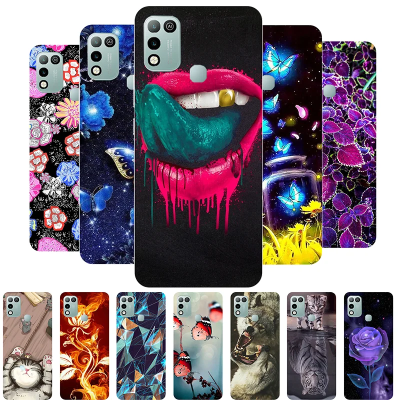 Phone Case for Infinix Hot 11 Play Case X688B Bumper Soft Silicone Back Cover for Infinix Hot 11 Play Funda Cartoon Case Hot11