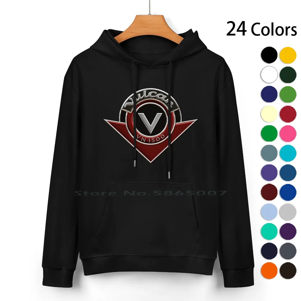 Vulcan Vn 1500 Logo 3d Pure Cotton Hoodie Sweater 24 Colors Vulcan Classic Kava Cruiser Motorcycle Vn1500 Chopper Rocker Cult