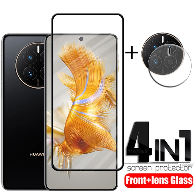 

4-в-1 для Huawei Mate 50 стекло для Huawei Mate 50 закаленное стекло полное покрытие 9H Защита экрана для Huawei Mate 50 стекло объектива