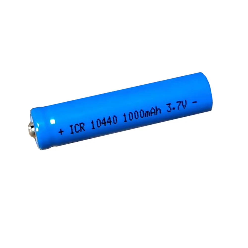 2PCS/Lot AAA ICR10440 3.7V 1000mAh Lithium Rechargeable Battery For HeadlampTorch Top Flashlight Radio Gamepad LED Light Clock