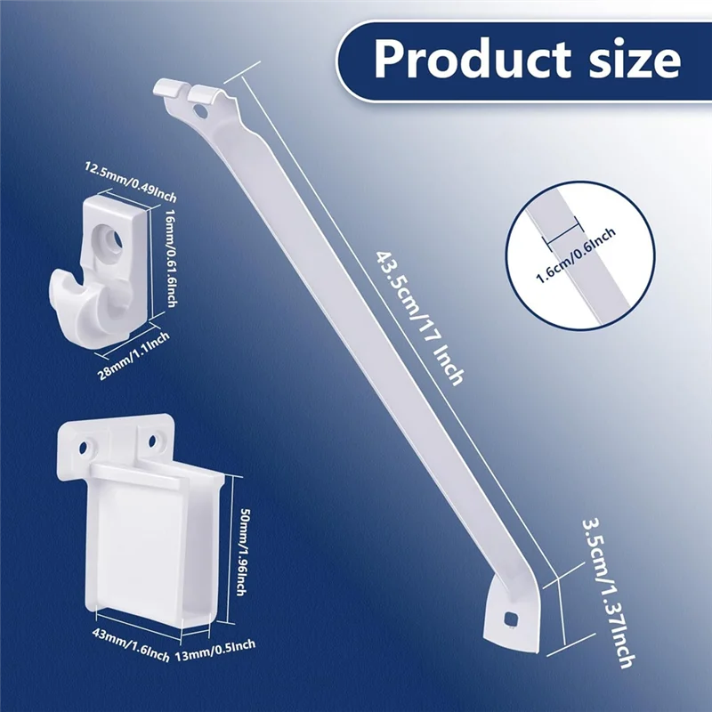 

YLS-Wire Shelf Brackets Set Wire Shelving Support Brackets For Wardrobe And Wall Bracket