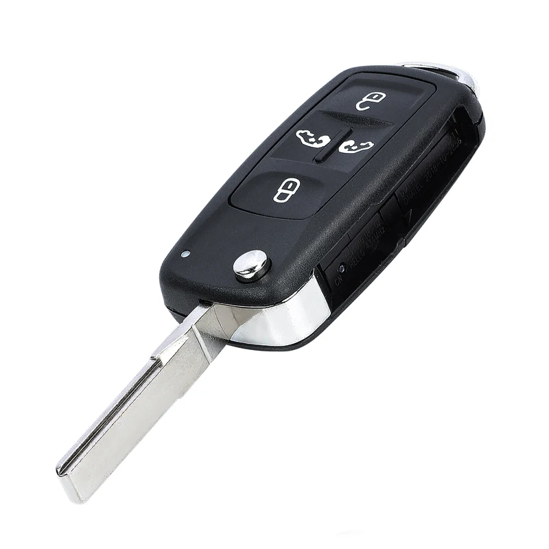 KEYECU 434MHz ID48 Chip 7N0 837 202 К / 7N0 837 202 F 5 Button Flip Remote Key Fob for VW Volkswangen Multivan Sharan 2011-2016