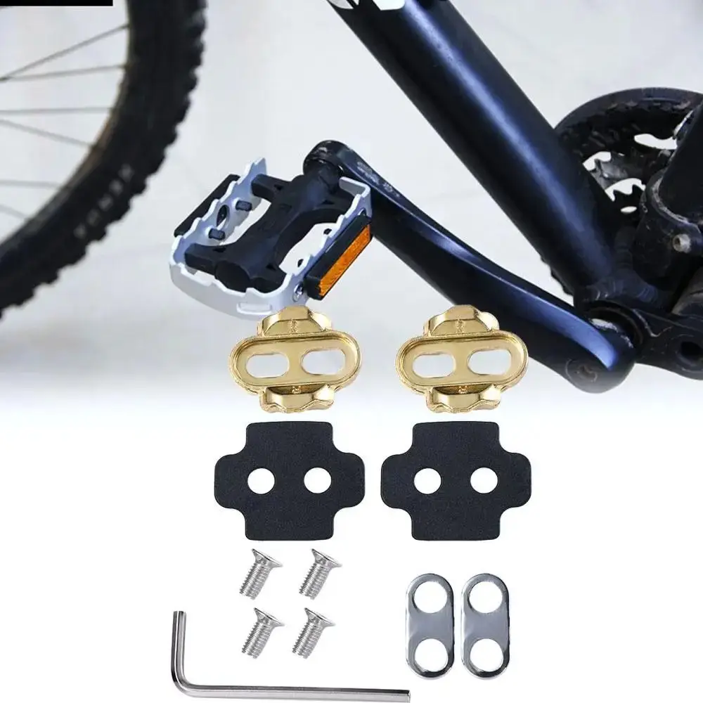 1Set MTB Accessories Pedals Cleats Mountain Bike Parts Brass Bicycle Splint Set For Eggbeater Candy Smarty Mallet Pedal