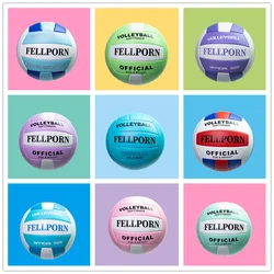 New Style 12 Colors Indoor Volleyball New High Quality Leather PVC Soft Beach Volleyball Hard Volleyball Training Game Ball