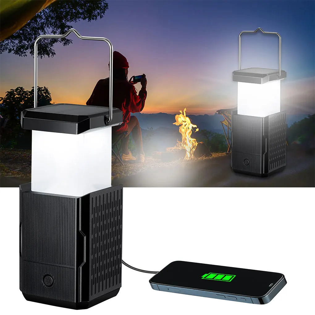 

Solar Hand Crank Powered Camping Light Outdoor USB Charging Hand Dynamo LED Flashlight Solar Lantern Camping Light