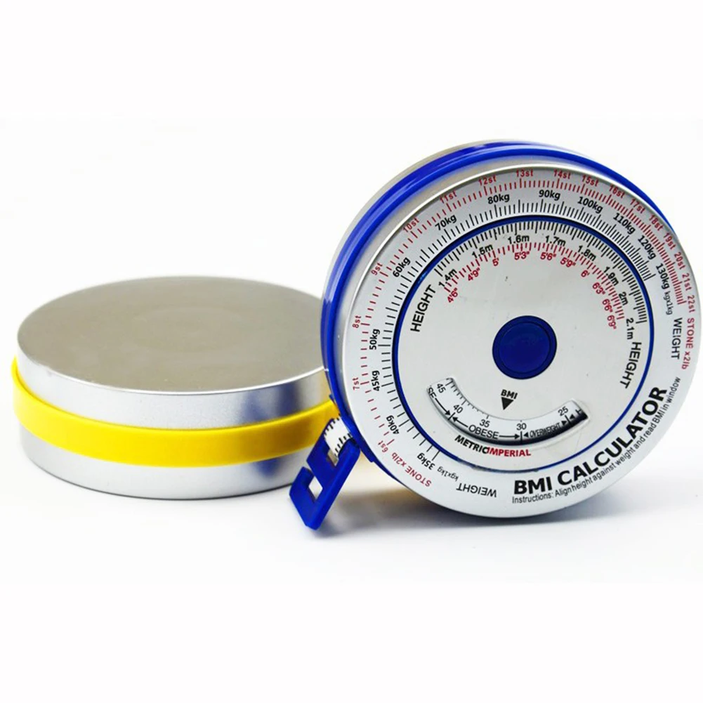 1pc Tape Measure BMI Body Mass Index Retractable Tape 1.5-2M Measuring Tape Calculator Diet Tape Measures Tools