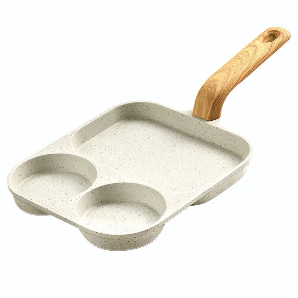 

3 in1 Breakfast Frying Pan Multi-Section Anti Scalding Egg Frying Pan Non Stick Compact Omelette Pan Multipurpose Use
