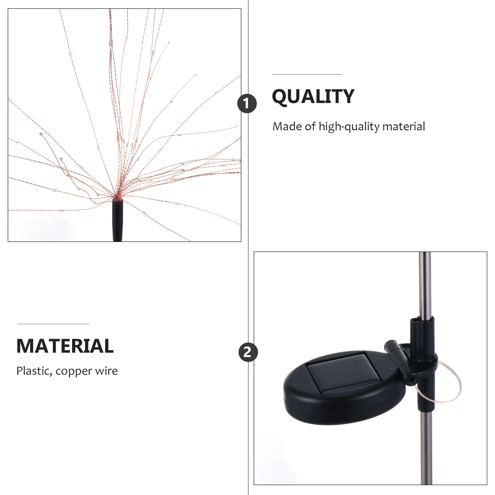 سلسلة ضوء تعمل بالطاقة الشمسية مقاومة للماء، جودة عالية، متينة، سهلة الاستخدام، ضوء حصة الحديقة، رومانسية جميلة، مسار ساحة، سطح سياج حمام السباحة #6