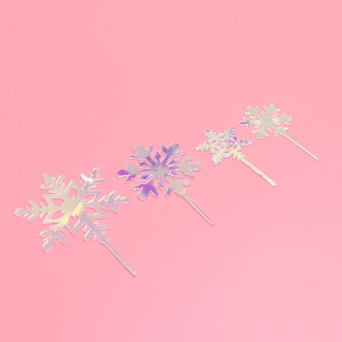 

12Pcs Christmas Snowflake Acrylic Cake Picks Cupcake Toppers for Party Wedding Birthday Snowflake Toppers Christmas Cake Decor