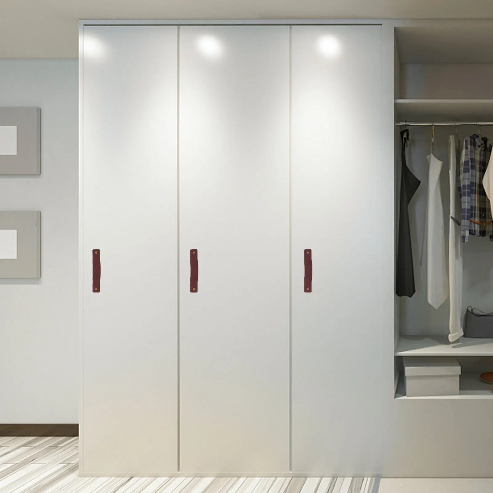 

2Pcs Brown Pull Knobs Unique Stylish Cabinet Drawer Handles Furniture Wardrobe Shoe Cabinet Hardware Drawer Knobs