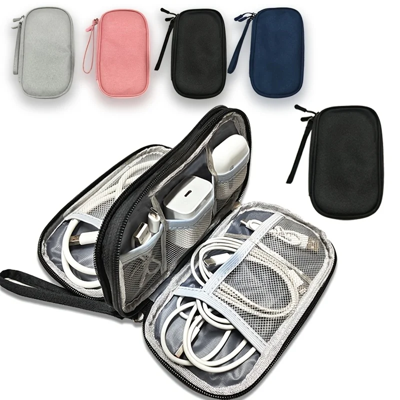 

Многофункциональный органайзер для путешествий с несколькими отделениями из ткани Оксфорд, чехол для хранения кабелей и наушников, многофункциональный разделитель для аксессуаров