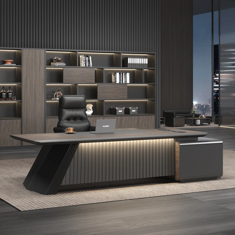 

Элитный офисный стол Boss класса люкс из массива дерева, современный многофункциональный практичный стол, офисная мебель.