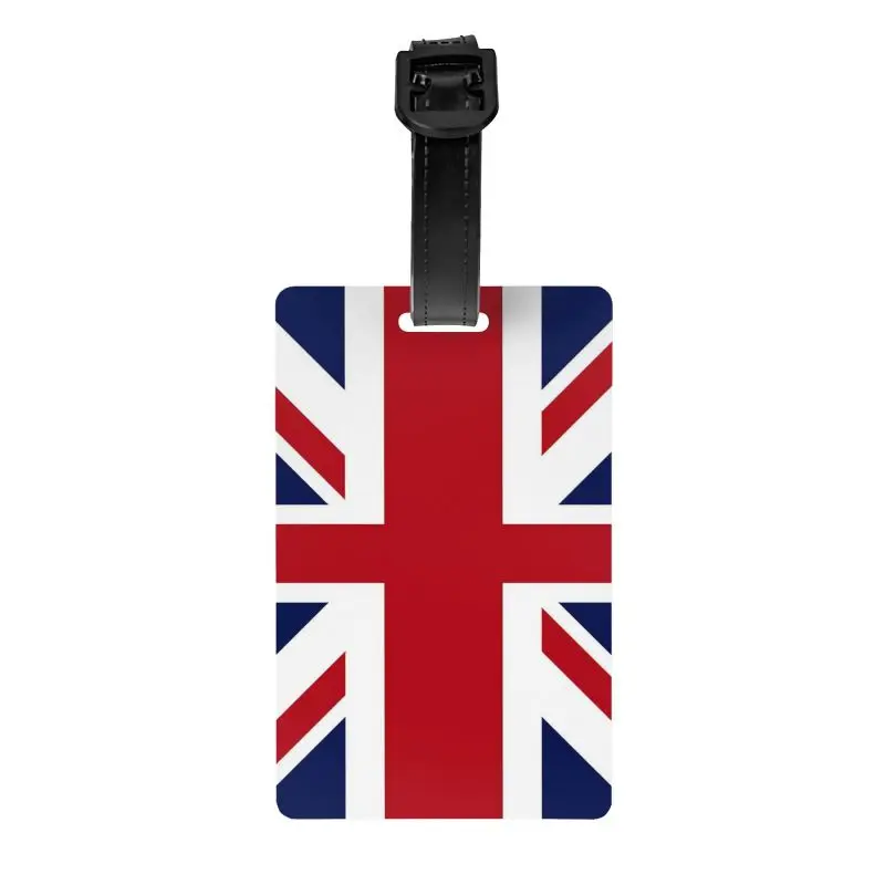 Retro Union Jack Luggage Tag with Name Card Privacy Cover ID Label for Travel Bag Suitcase Flag of The UK Baggage Boarding Tag