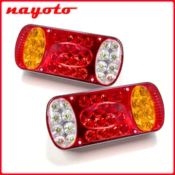 Pair 12V 32 LED Car Truck Tail Light Taillight Rear Stop Brake Light Signal Lamp Indicator Trailer Truck Lorry Caravan Van UTE