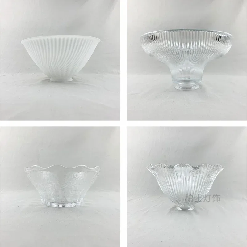 Screw Fixed Glass Shade Replacement With Lip Ring Socket E27 Heavy Lampshade For Ceiling Fan Pendant Light Wall Sconces Part