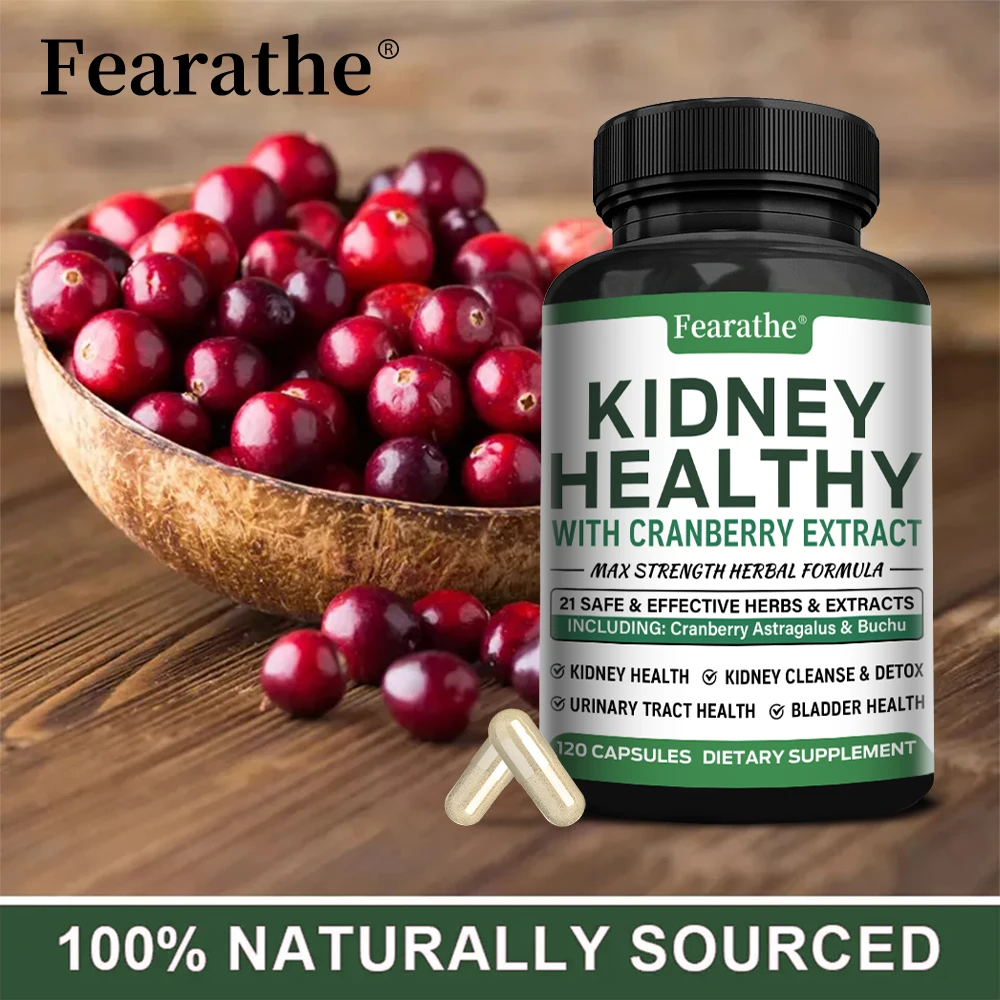 Kidney Healthy Supplement - with Cranberry Extract - Promote Kidney Cleanse & Detox,Urinary Tract & Bladder Health