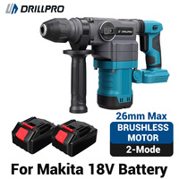 2-Mode Brushless Rotary Hammer Drill 10J Cordless Electric Hammer Drill Handheld Power Tool w/ 2 15000mAh Rechargeable Battery
