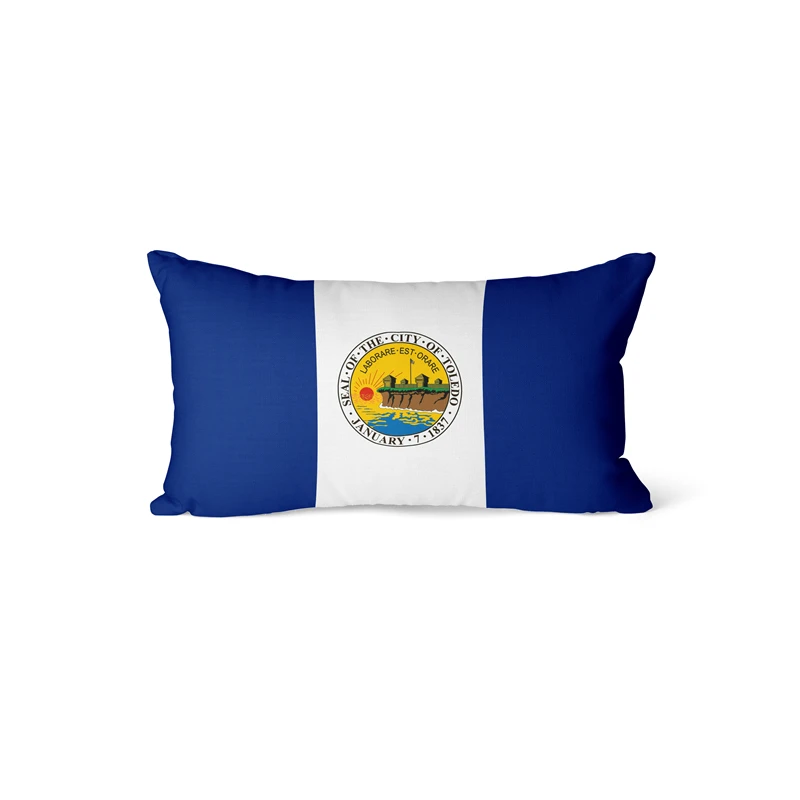 Gaslight Gatekeep GirlbossKiss Toledo Ohio Rectangular Throw Pillow Covers Cushion Cases Pillowcases