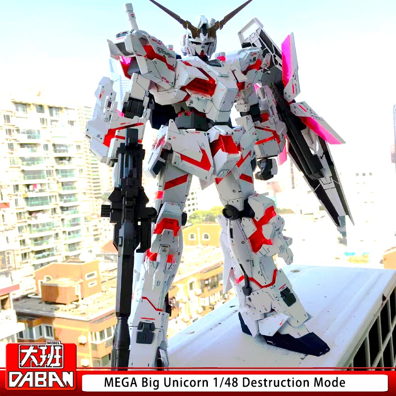 Daban Mech Assembly Model Kit MEGA Big Unicorn 1/48 Destruction Mode 46cm with Water Decals Action Figure